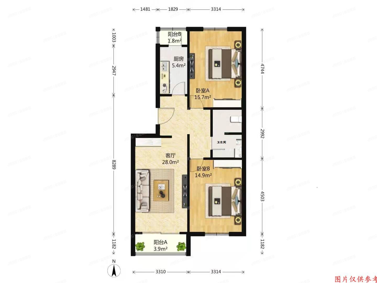 朝阳区 常营民族家园74号楼4层3单元402室