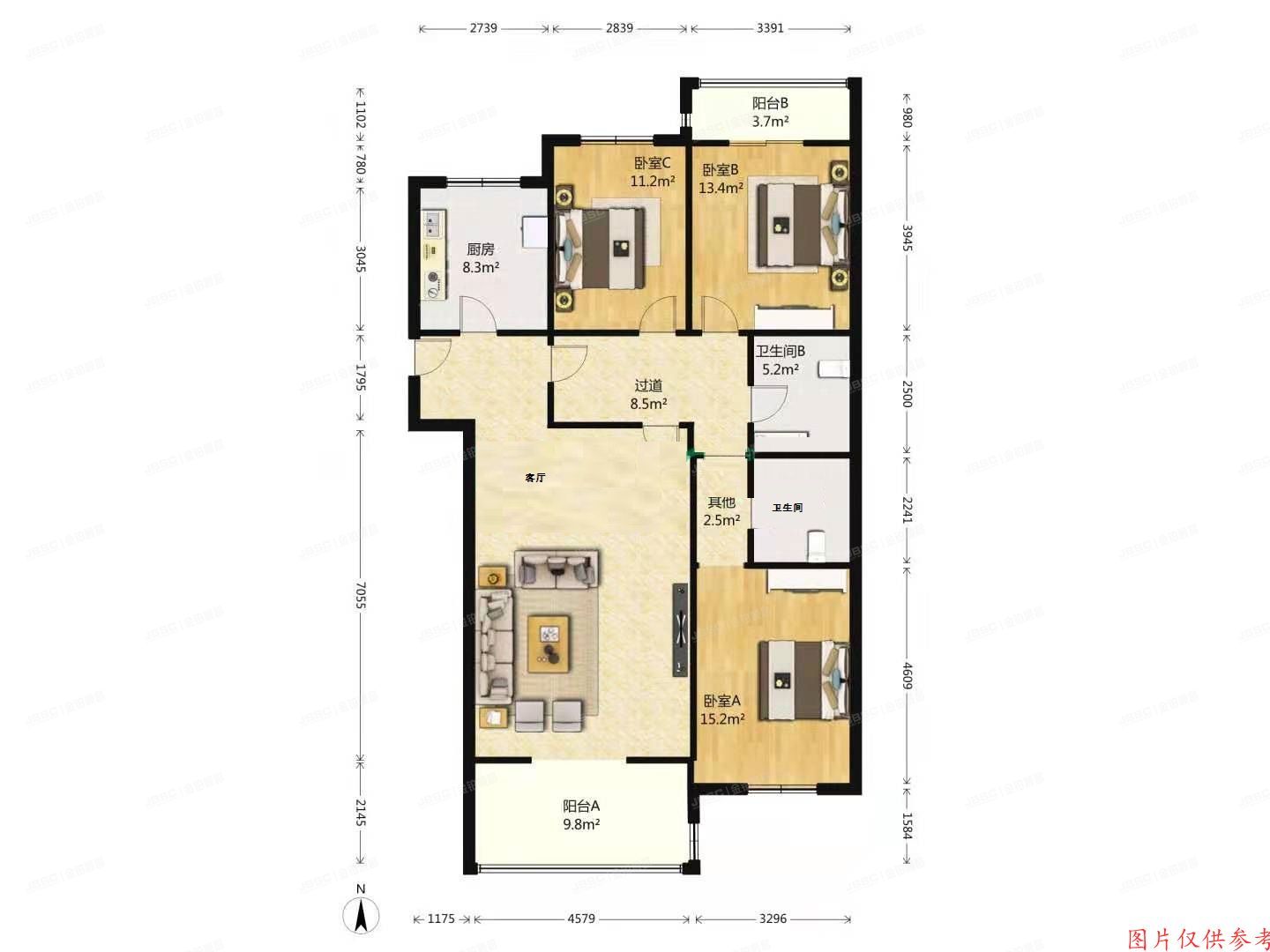 昌平区北七家镇温泉花园B区59号楼5层2单元501号