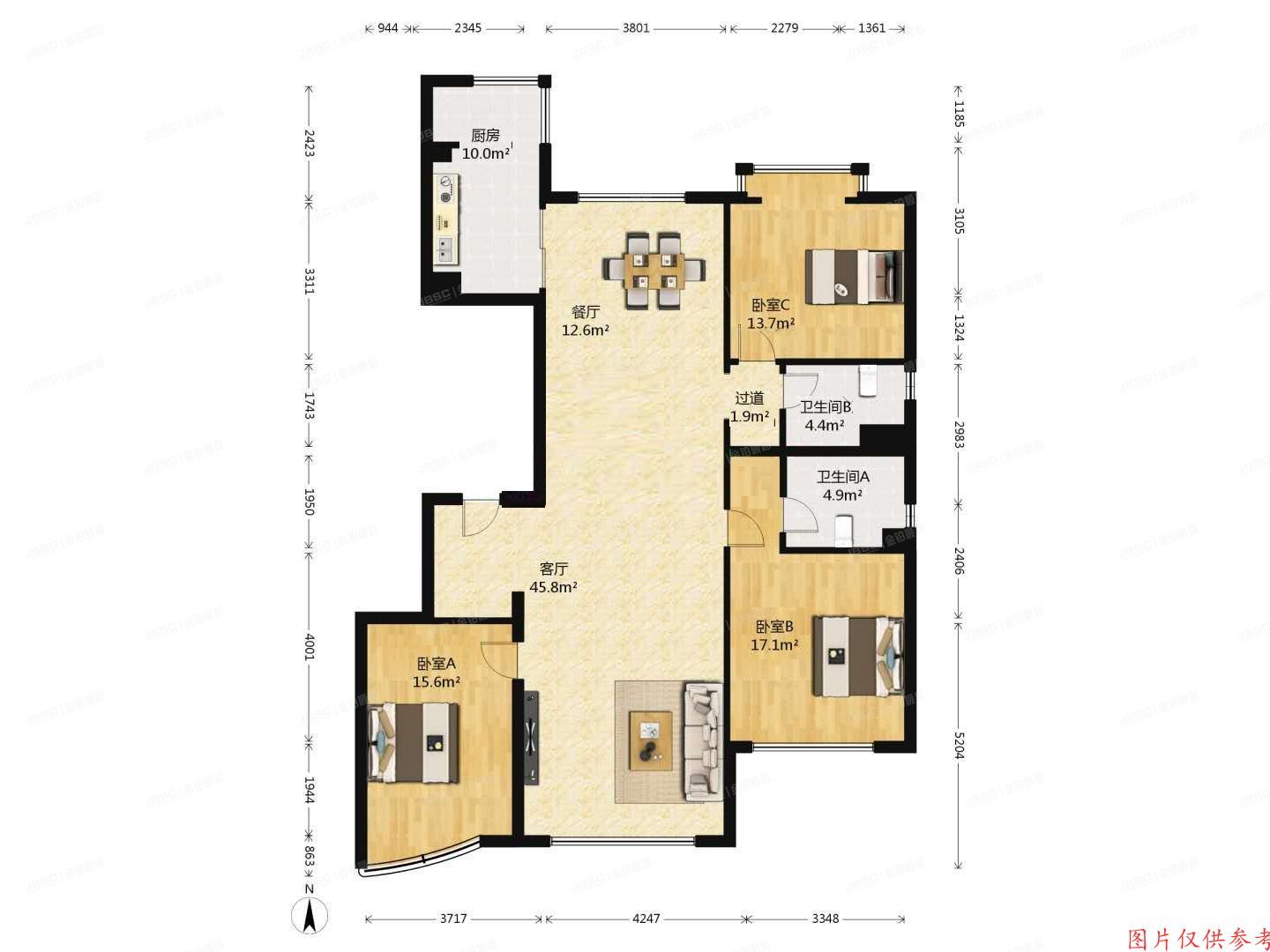 朝阳区利泽西街8号院6号楼1单元201（东湖湾一期）
