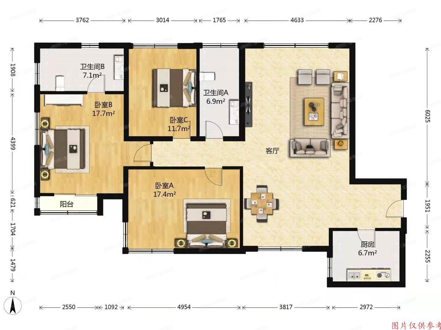 朝阳区 东苇路万象新天家园115号楼1205