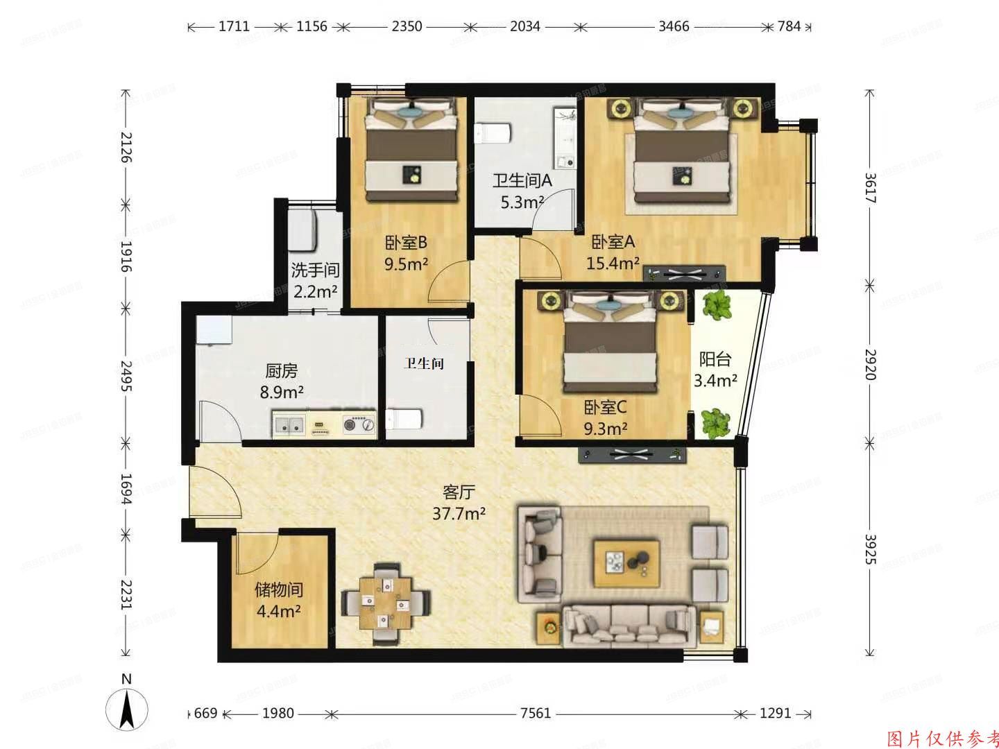 ※东城区 东直门外大街乙36号院17号楼1703室（海晟名苑小区）+3车位