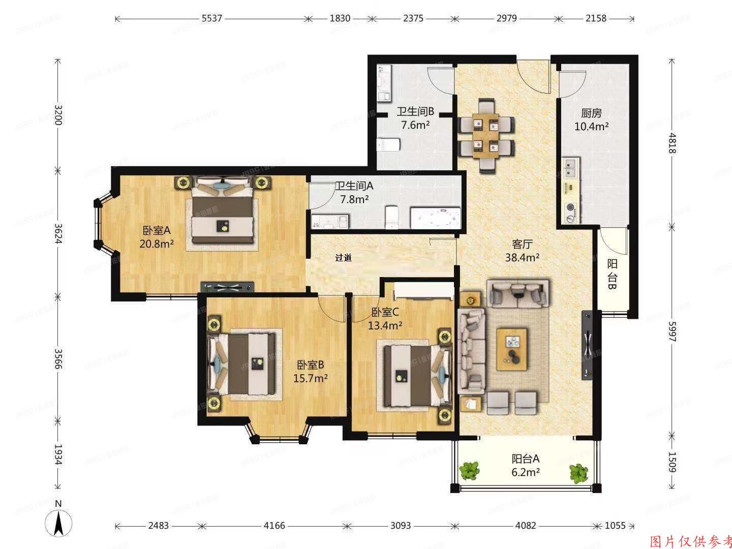 朝阳区九龙山家园5号楼13层1门1305号（九龙花园）