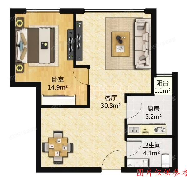 丰台区  鸿业兴园二区13号楼1单元501室