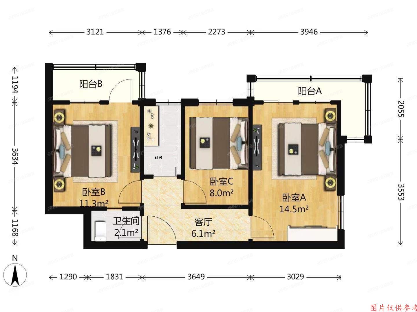 朝阳区红庙北里2号楼5层501号