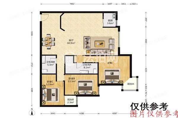西城区 南滨河路23号3号楼1902室（立恒名苑）