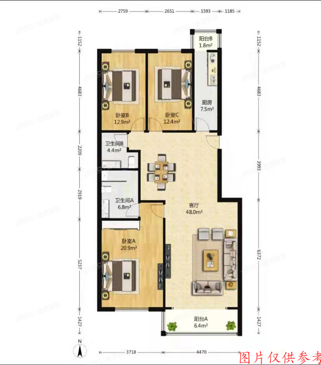 ※海淀区学院南路15号院9号楼3层2单元302+车位（中海学院派）