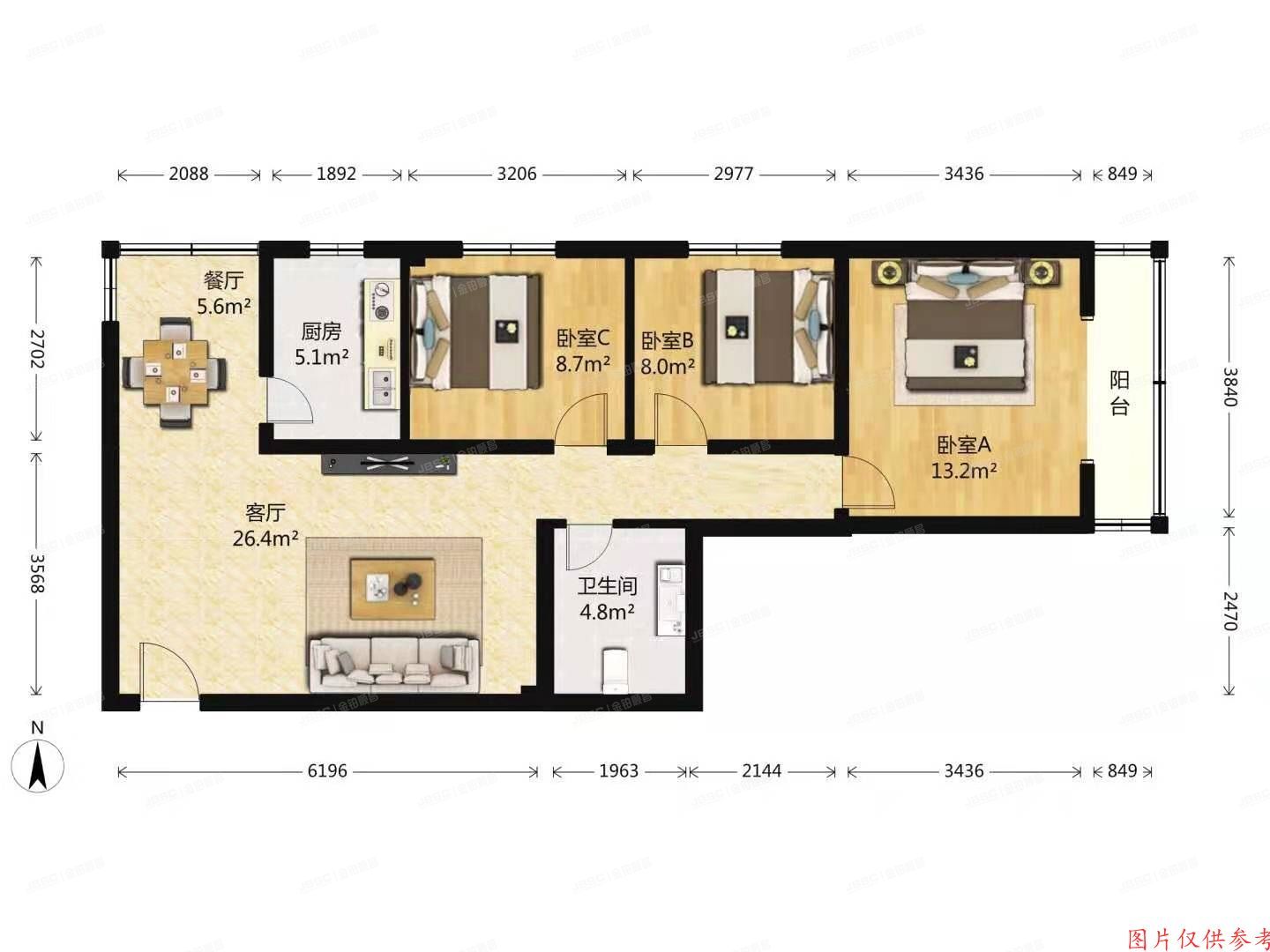 朝阳区 南湖西园118号楼2层203室（世安家园）