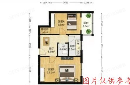 丰台区马家堡路68号院1号楼4层2门11号（房改房）