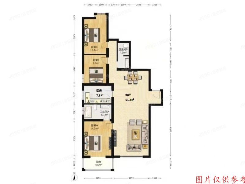 海淀区 玉泉路6号院2号楼1单元1层103号（玉阜嘉园）