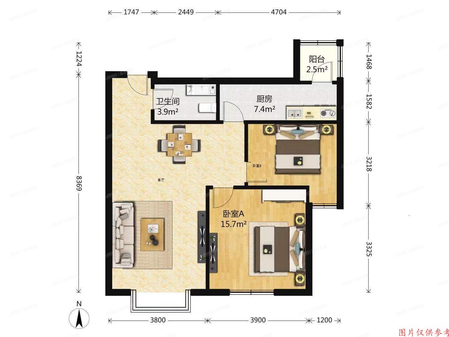 丰台区 四方景园四区1号楼11层4-1102号