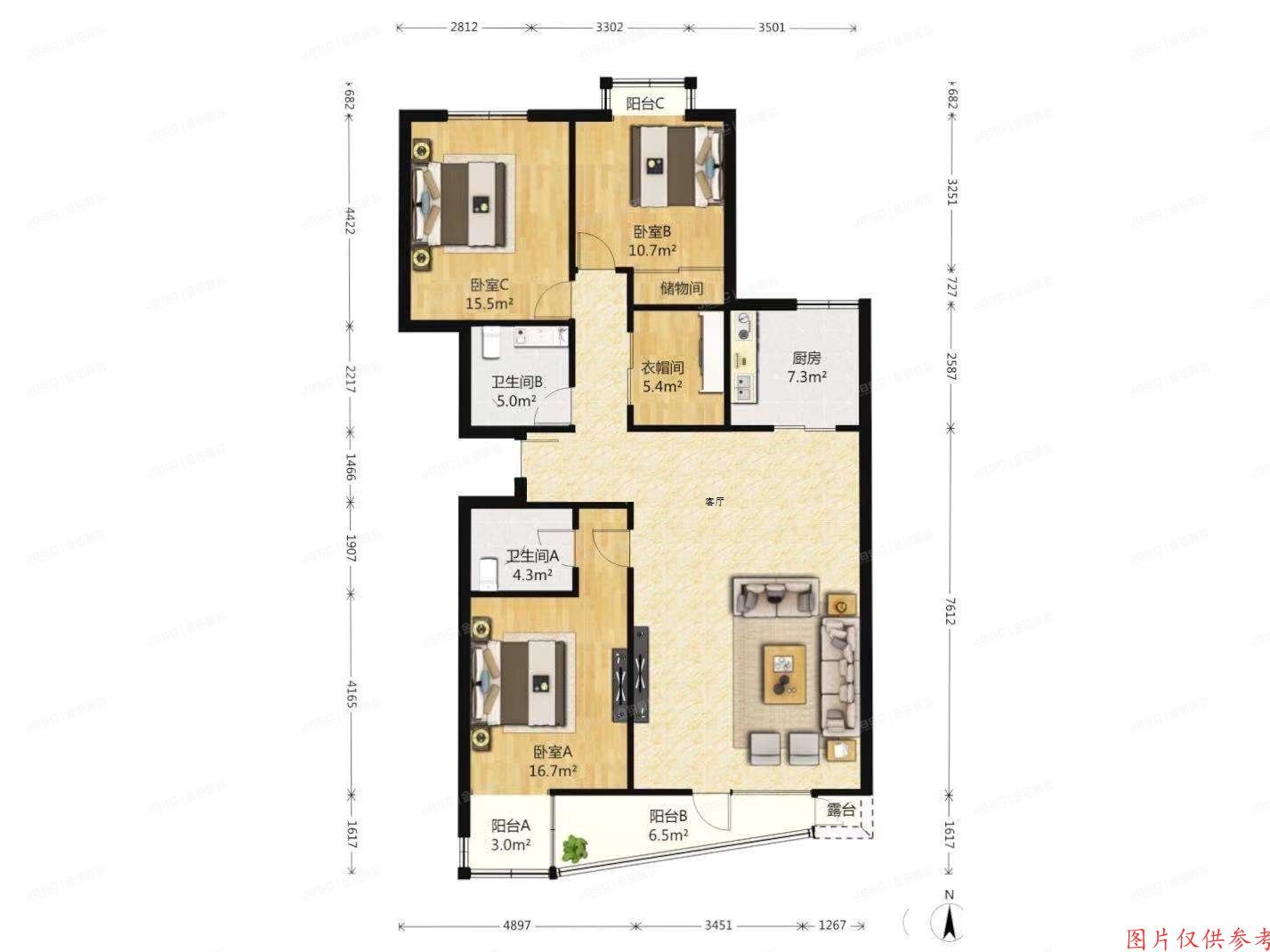 朝阳区 百子湾南二路76号院5号楼4层五单元501号（乐成国际1期）