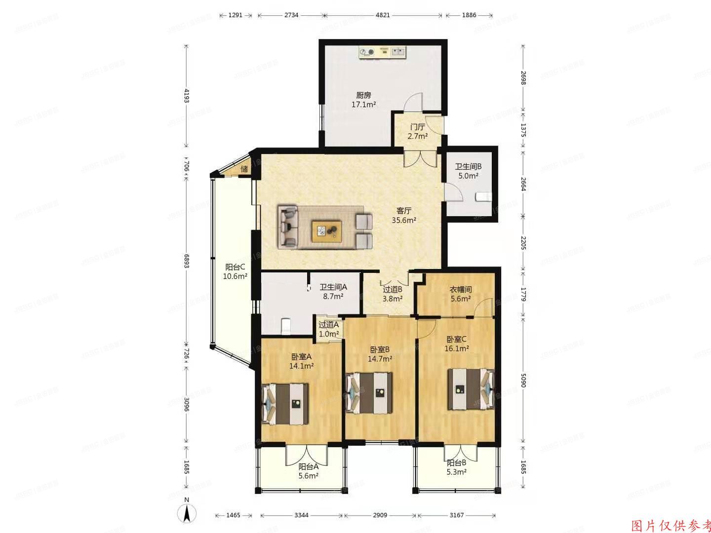 朝阳区幸福一村西里4号楼10层10C（联宝公寓）