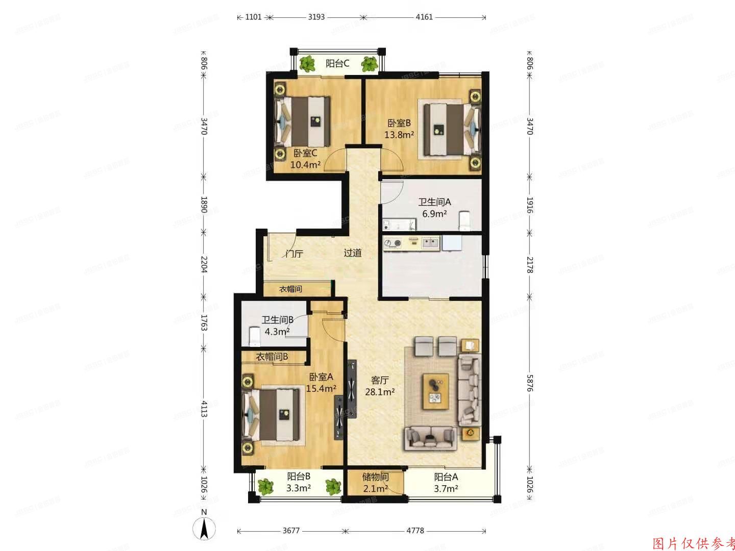 ※朝阳区百子湾东里201号楼1单元801室（美利山小区）