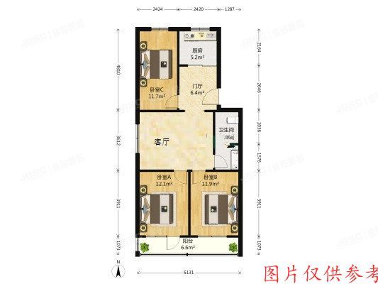 门头沟区 滨河路德露苑14号楼2层1单元201号