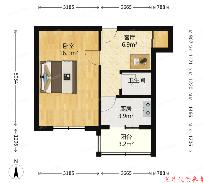 朝阳区 樱花园25号楼6层5单元602