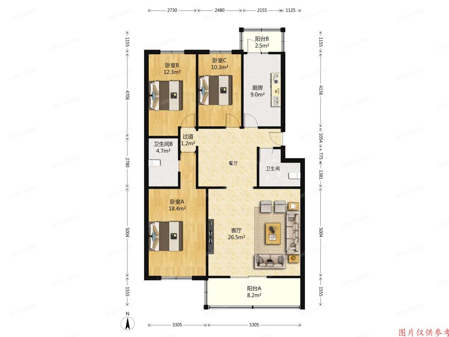 大兴区-西红门镇 福星花园4号楼6层2-601号
