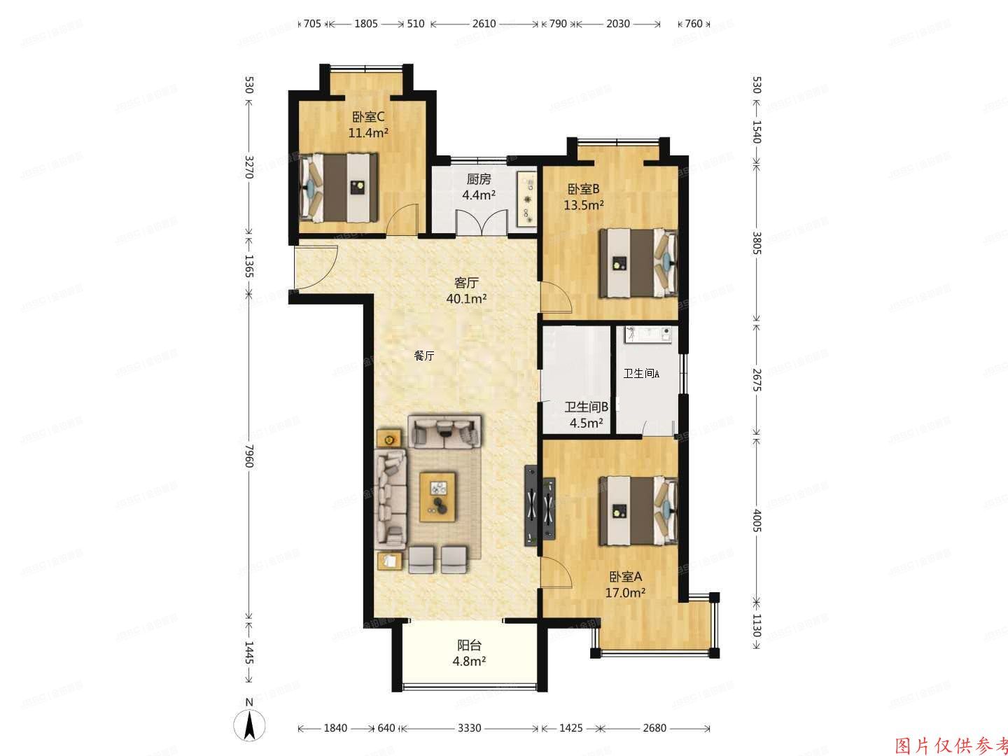 通州区 安北一路3号院2号楼7层1单元704（新地国际家园）