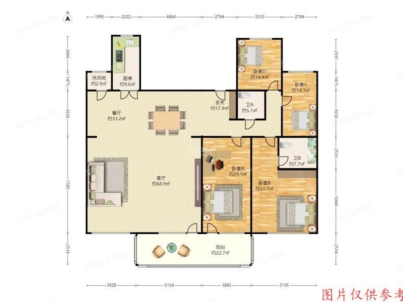 海淀区 马连洼竹园35号楼4层1单元5018（亿城西山华府禧园）