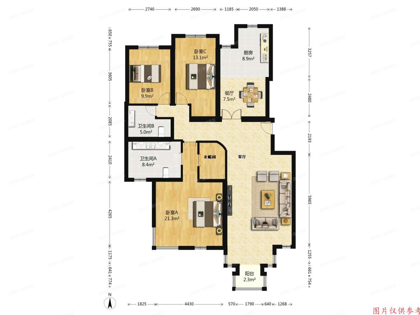 经济技术开发区 天宝园二里二区6号楼3层1单元302号（浉城百丽）
