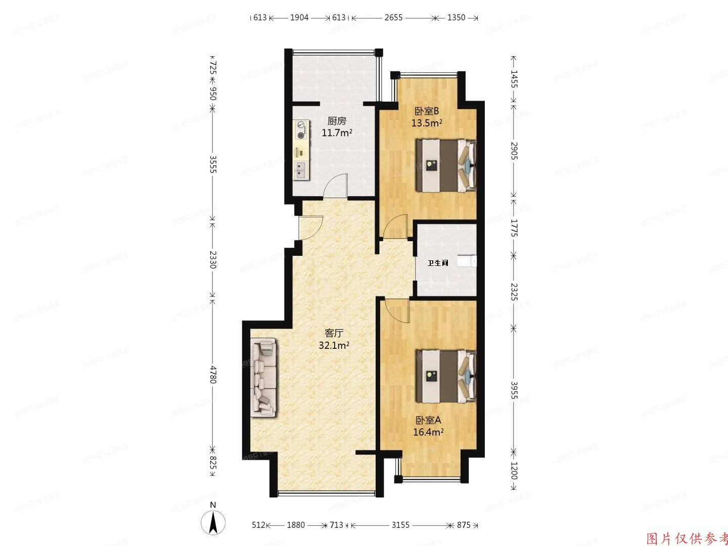 朝阳区 双花南里二区6号楼2单元401（CBD总部公寓）