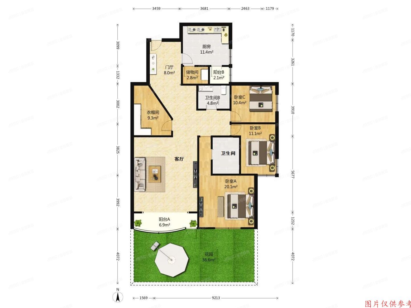 海淀区 北洼西里22号中海雅园中5号楼1层102