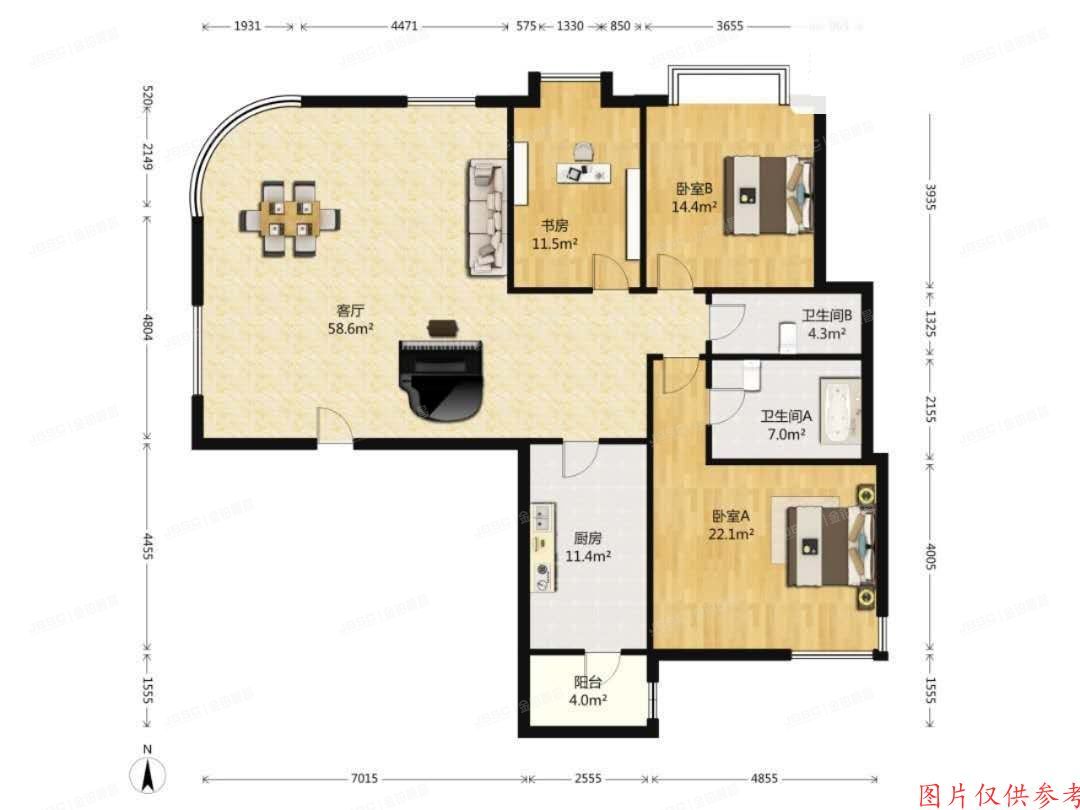 朝阳区 棕榈泉国际公寓8号院10号楼13层1607房