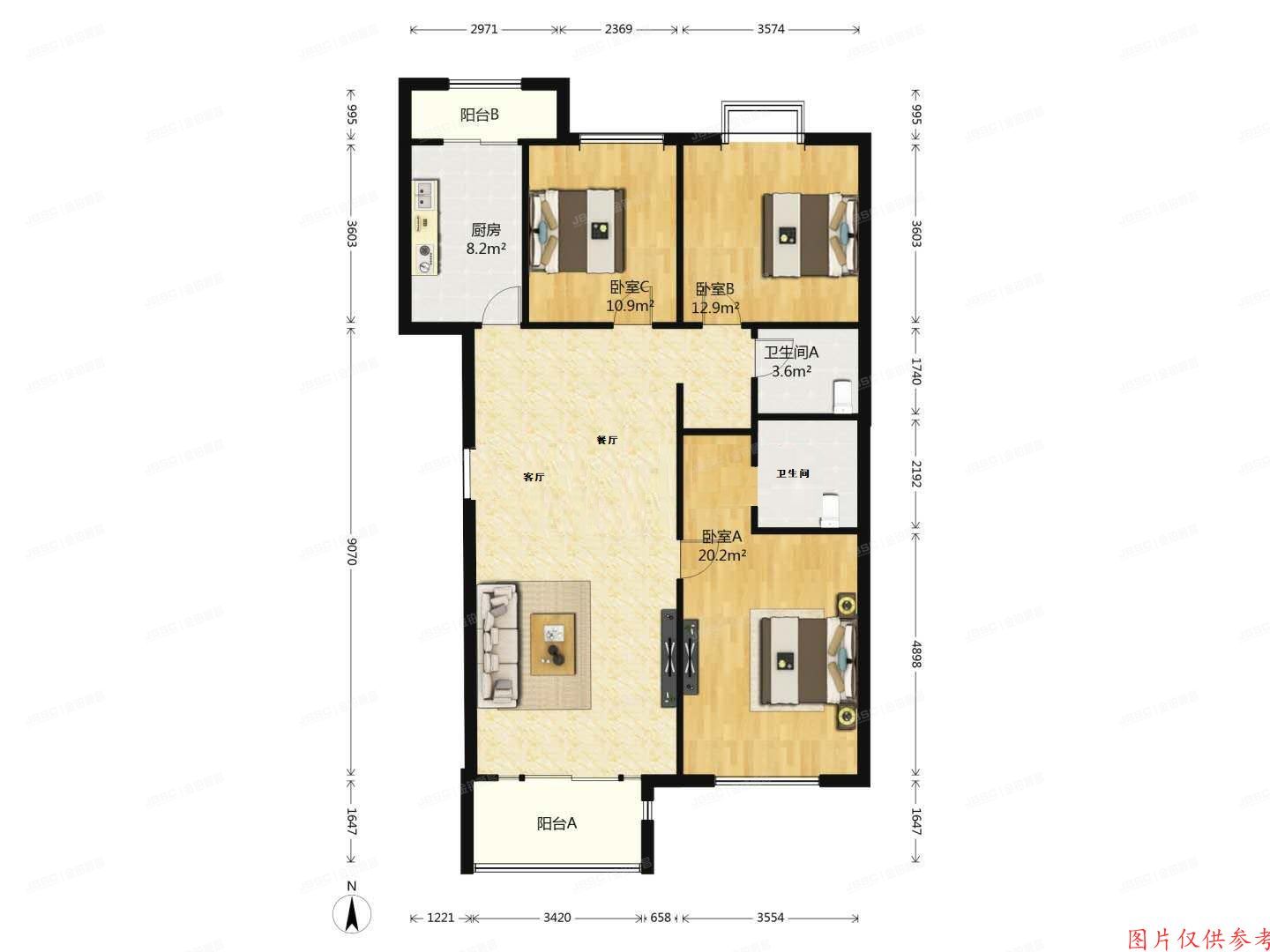 朝阳区 双柳北街1号院3号楼11层3单元1101（朝阳旺角）