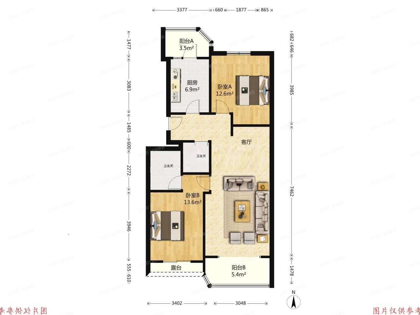 昌平区-回龙观镇 龙泽苑西区43号楼2单元502号
