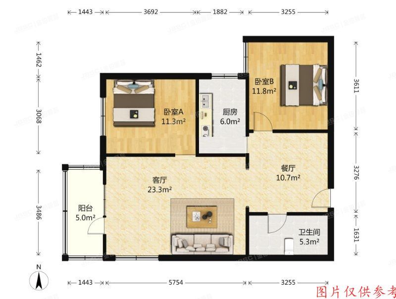 丰台区 兆丰园三区11号楼8层806号