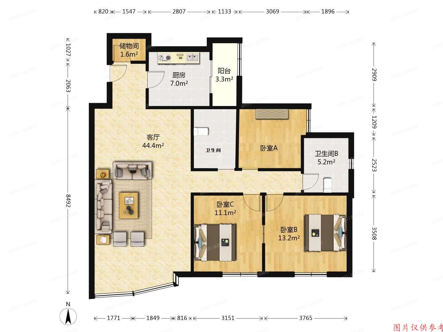 西城区 广安门外大街305号二区7号楼9F房产及车位（蝶翠华庭）