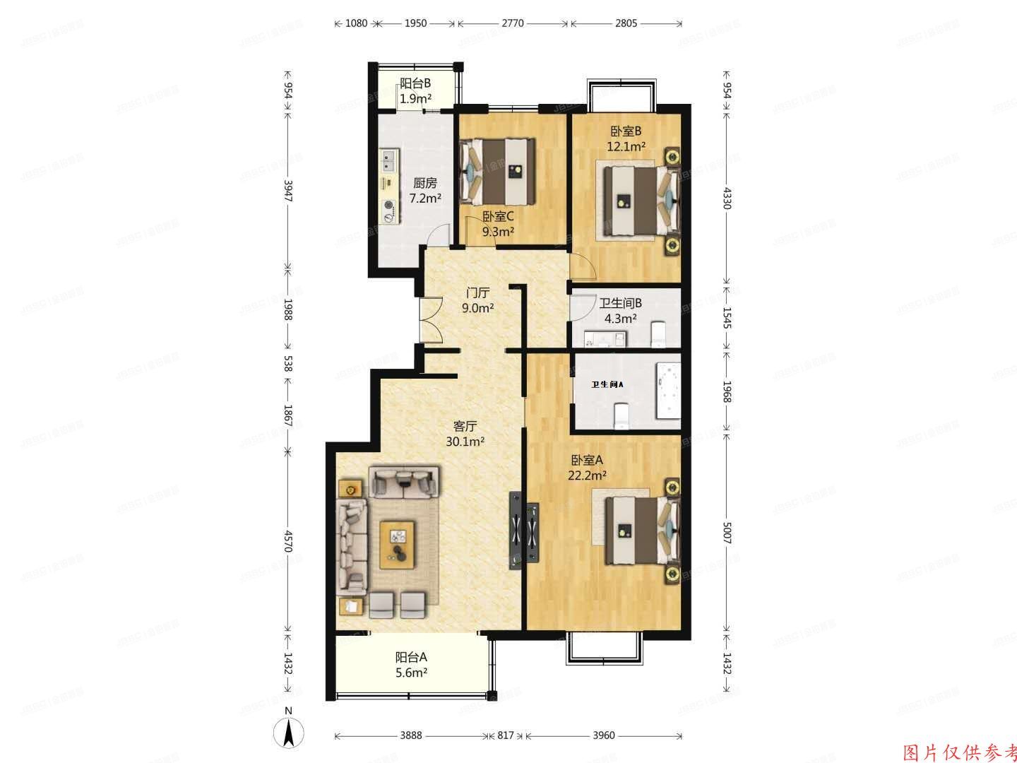 海淀区 宝盛里观林园21号楼1单元102室