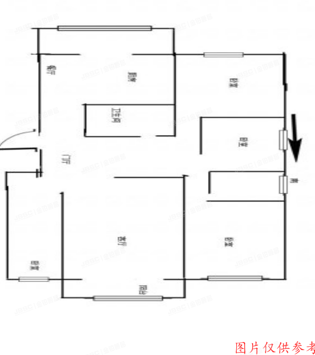 房山区  世界名园13号楼2单元202室