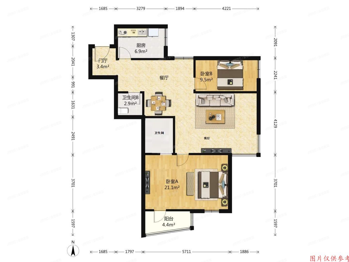 西城区 广安门内大街202号1号楼1707号（似海怡家）