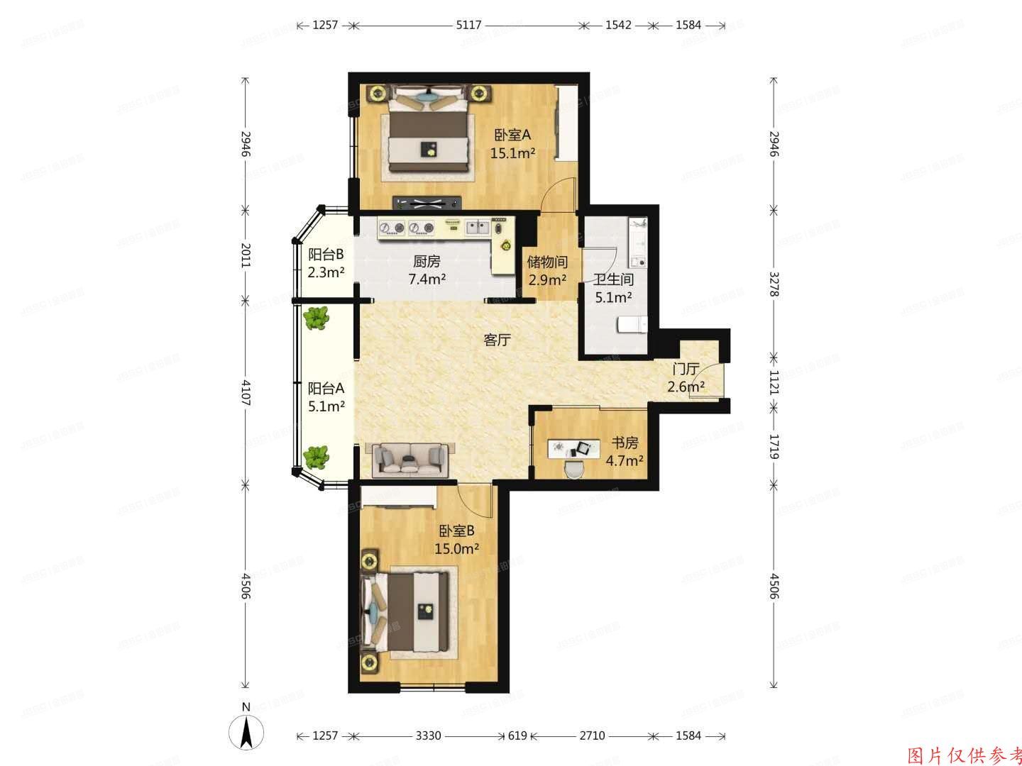 朝阳区 望京西园403号楼11层1102号（望京新城）