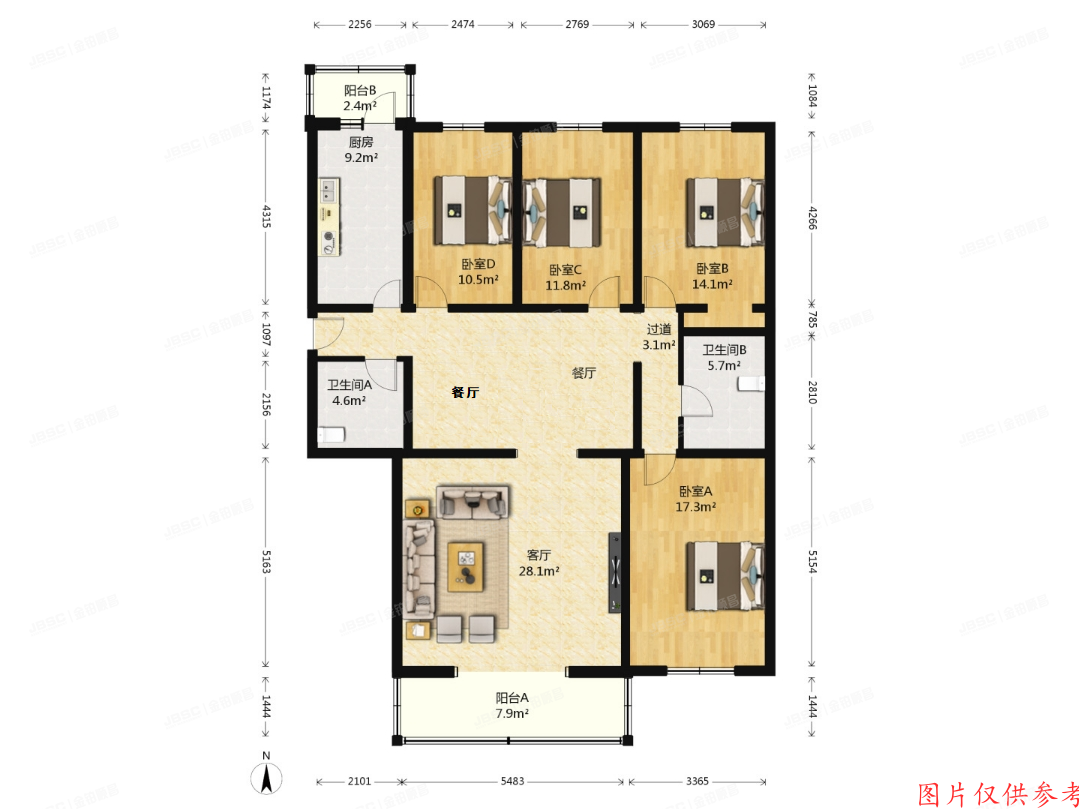 大兴区-西红门 福星花园4号楼3单元201