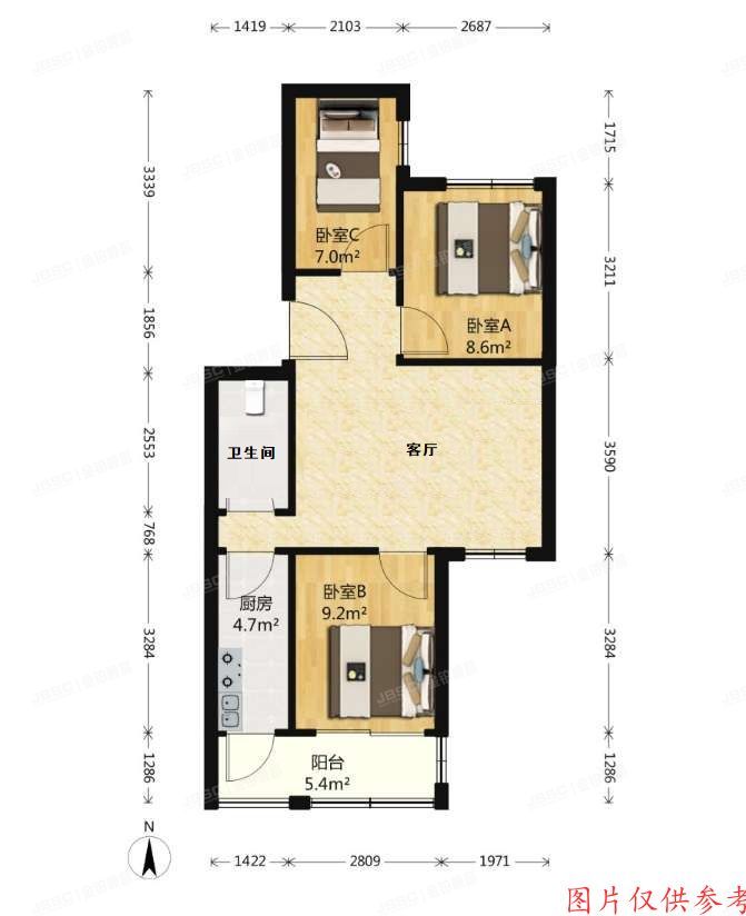 丰台区 草桥欣园四区1号楼2单元302