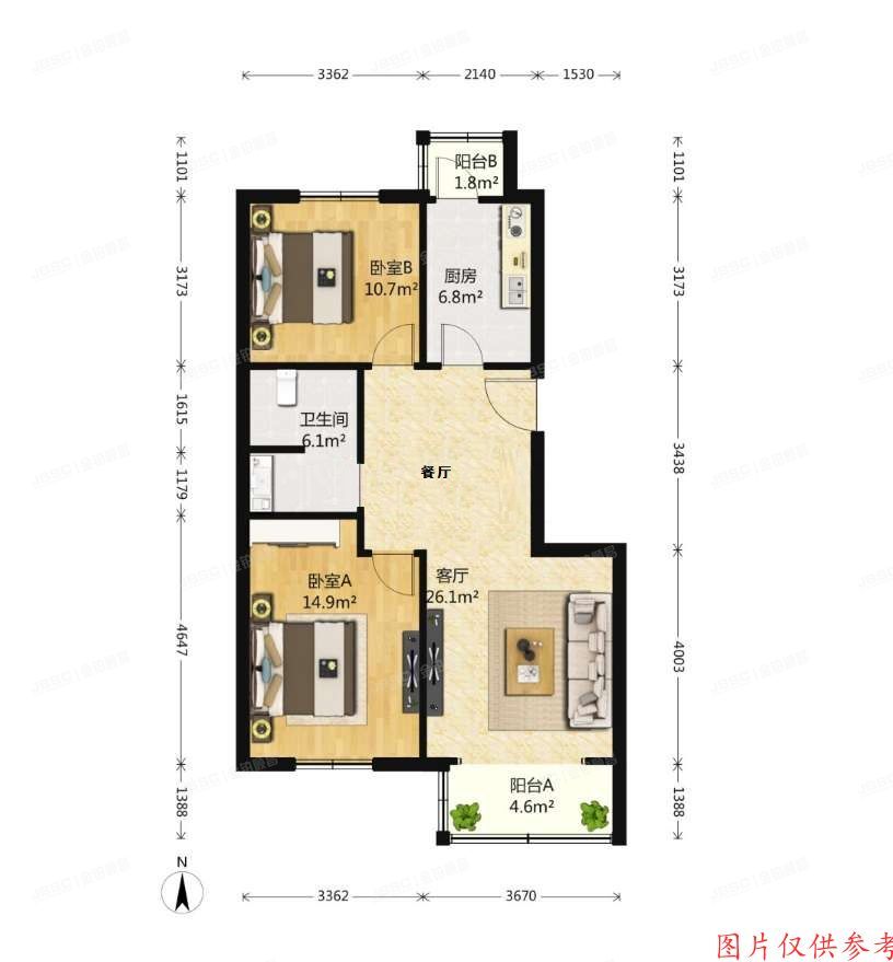 大兴区 南大红门路109号院7号楼4单元202(中南湾)