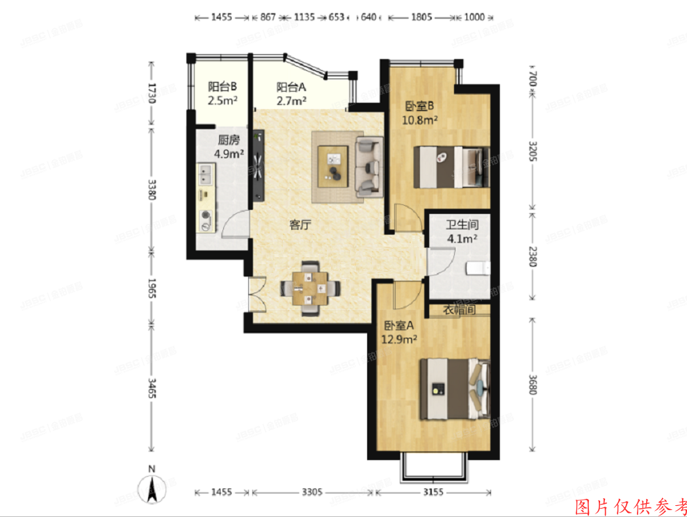 朝阳区 青年路西里3号院6号楼5层1单元601号(国美第一城)