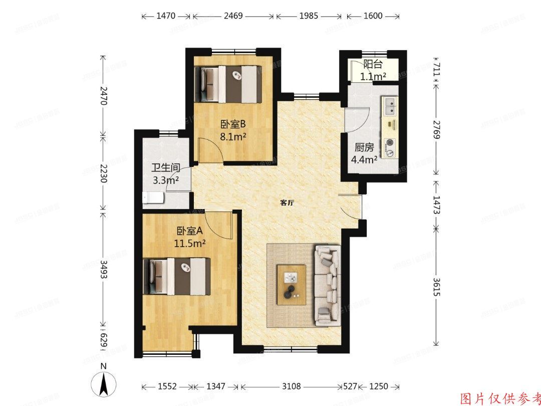 大兴区 永旺路6号院8号楼1层1单元103(云立方)