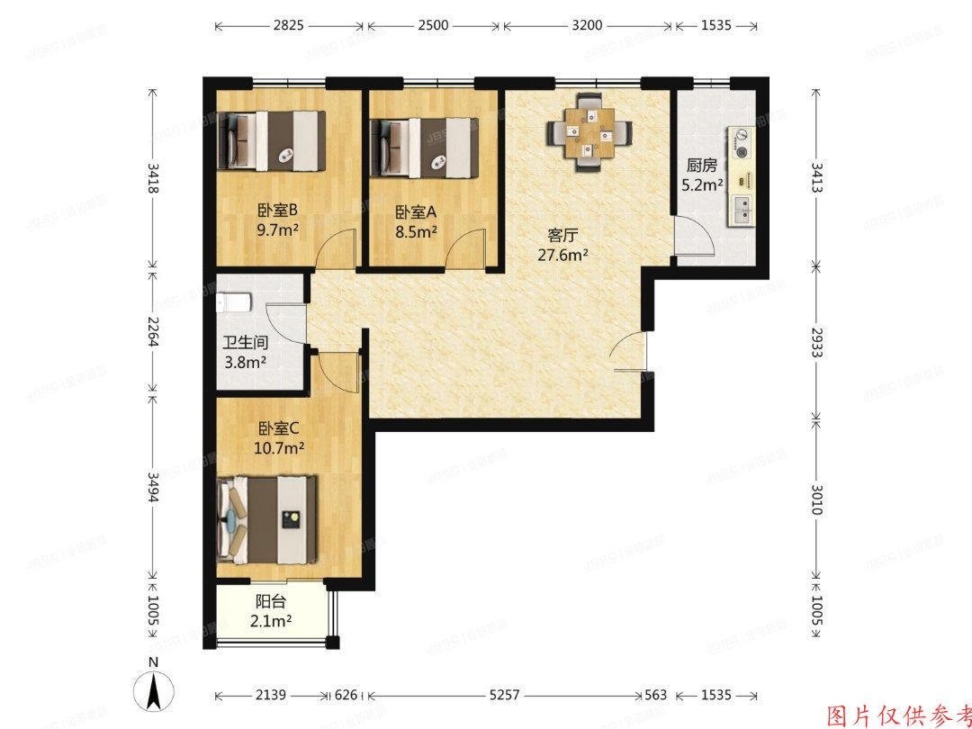 大兴区 团河路48号院7号楼13层2单元1301(盛嘉华苑)