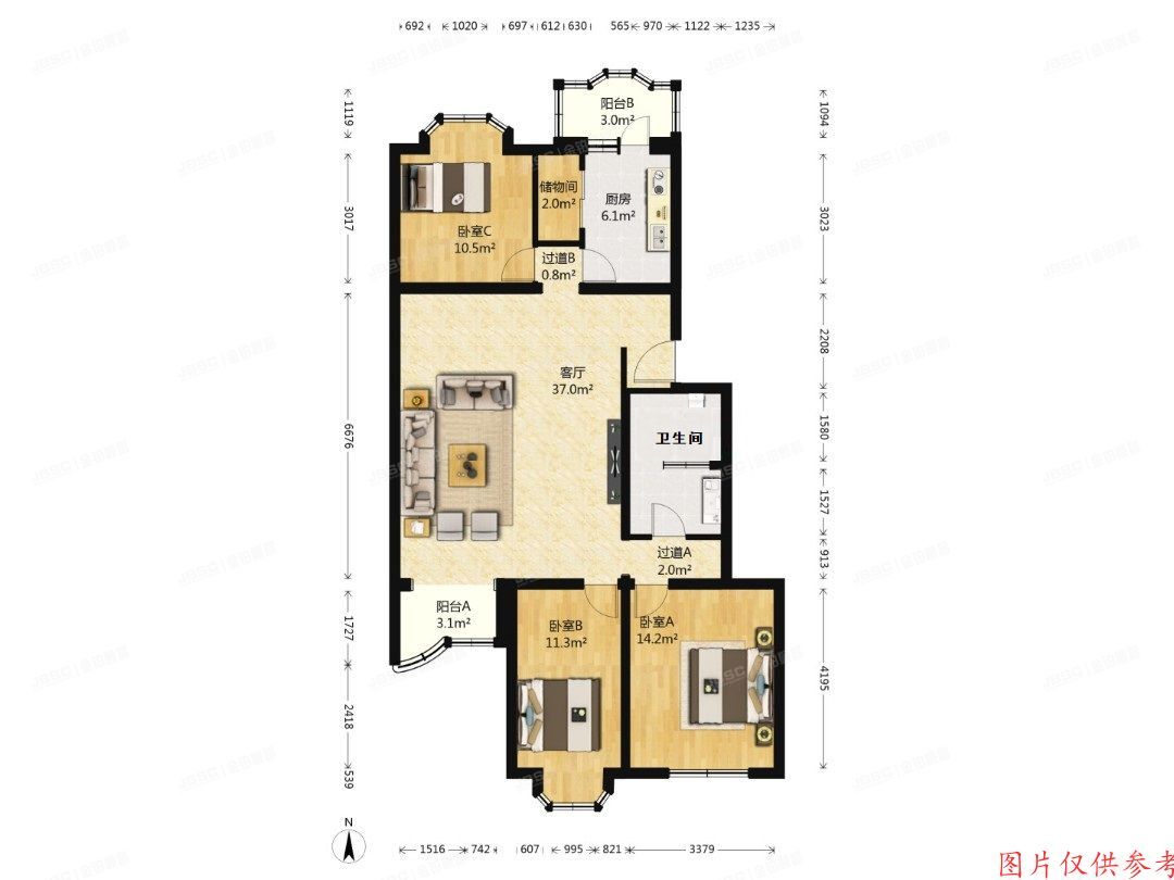 通州区 陈列馆路674号4号楼3层632号（至善家园）