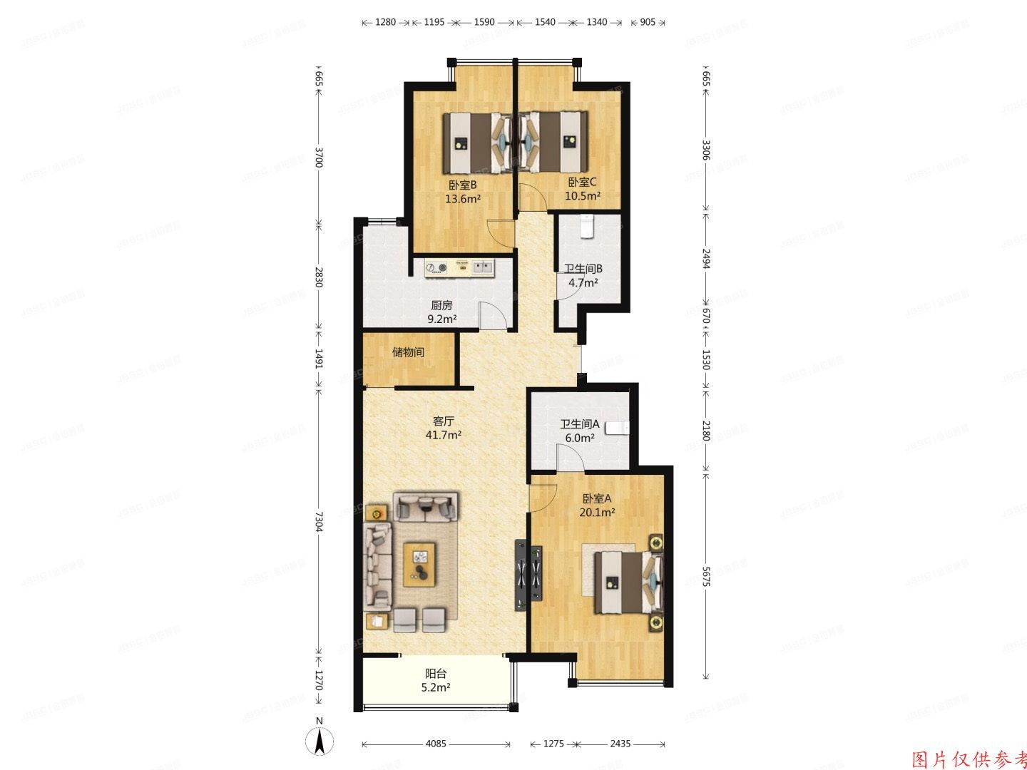 朝阳区 松榆南路38号院16号楼8层2-3单元902（美景东方）