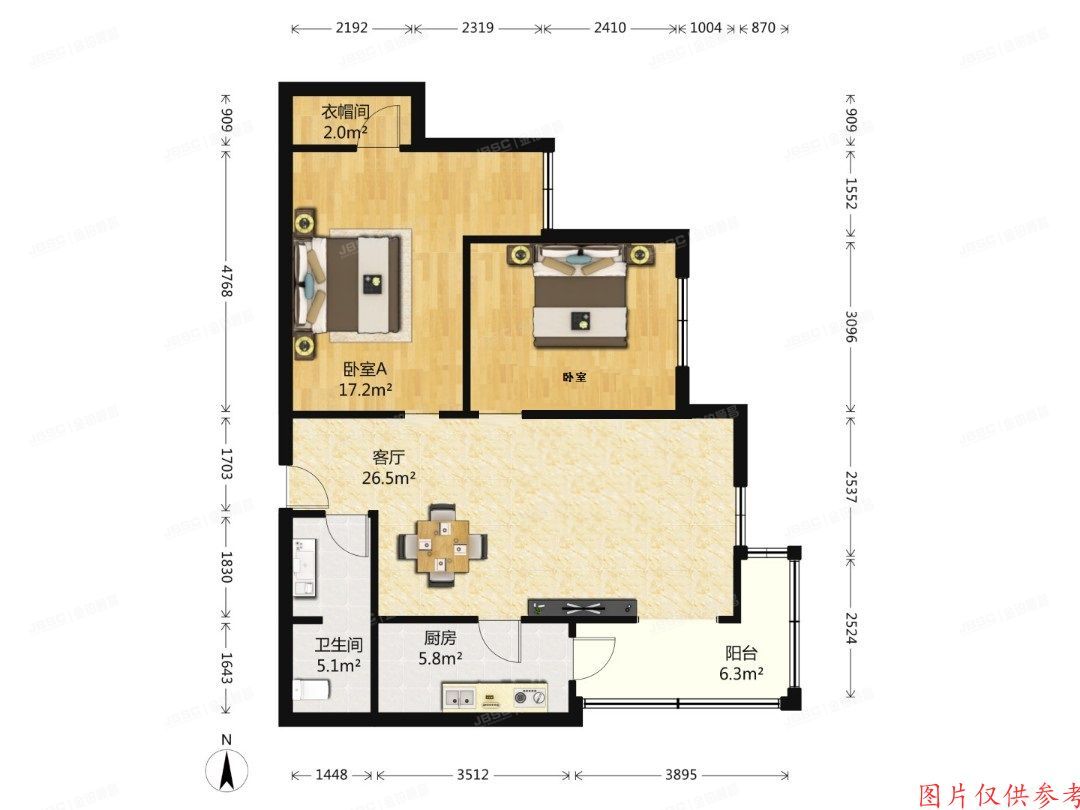 朝阳区 定福庄北街19号楼11层1203号（金福家园）