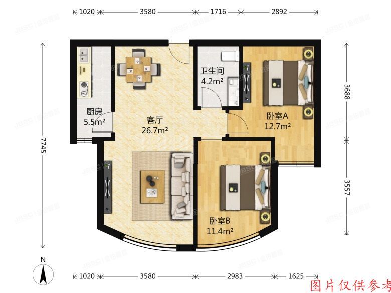 通州区 潞通大街197号院9号楼2单元202室（运河湾北区）