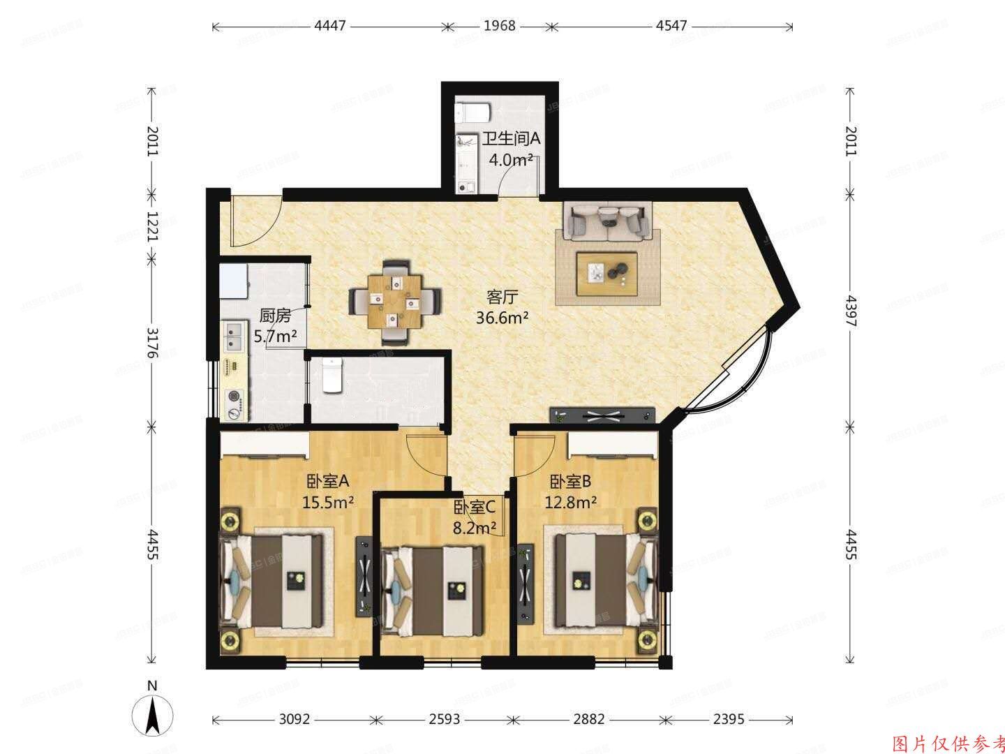 丰台区 - 太平桥 华源一里15号楼8D （华源新第）