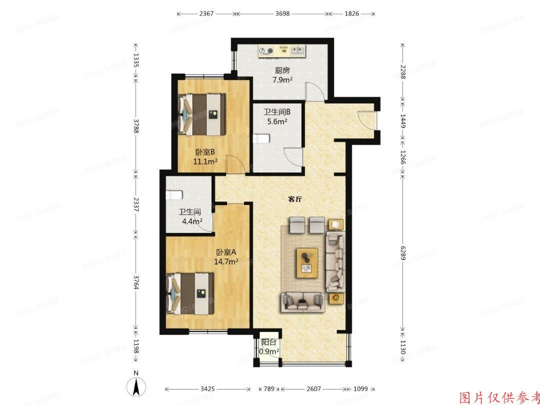 朝阳区 百子湾南二路78号院6号楼1单元105（A派公寓）