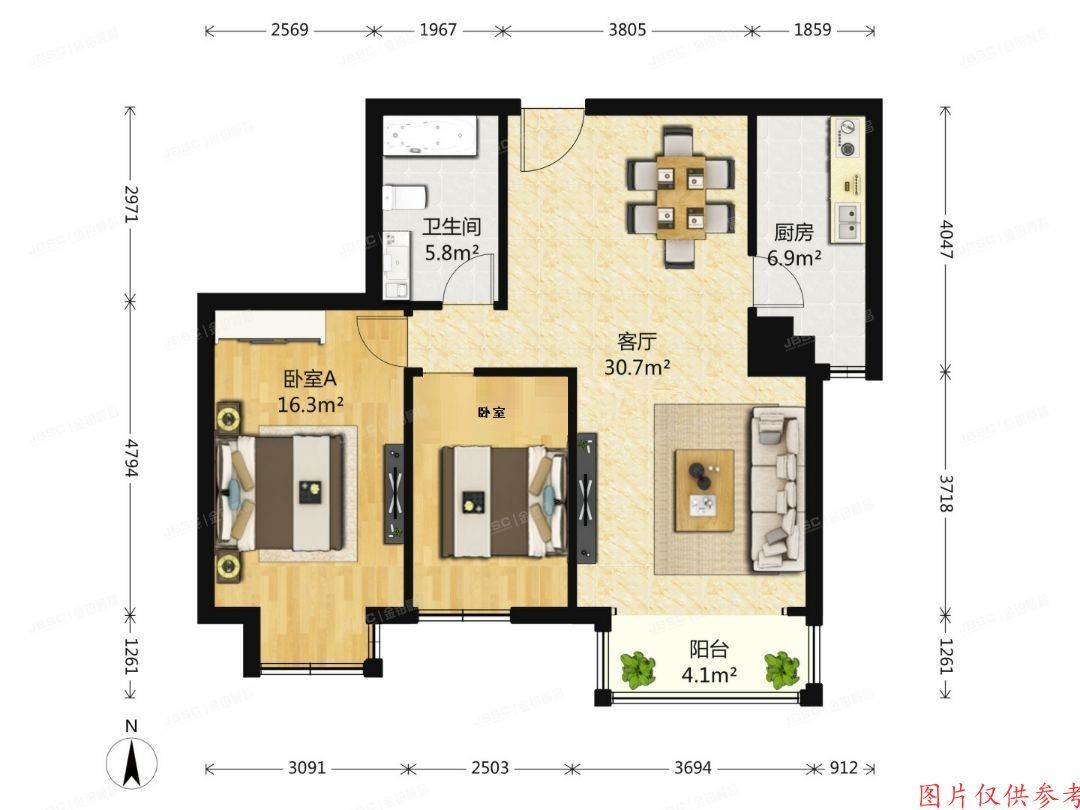 朝阳区 百子湾南二路78号院6号楼1单元202（A派公寓）