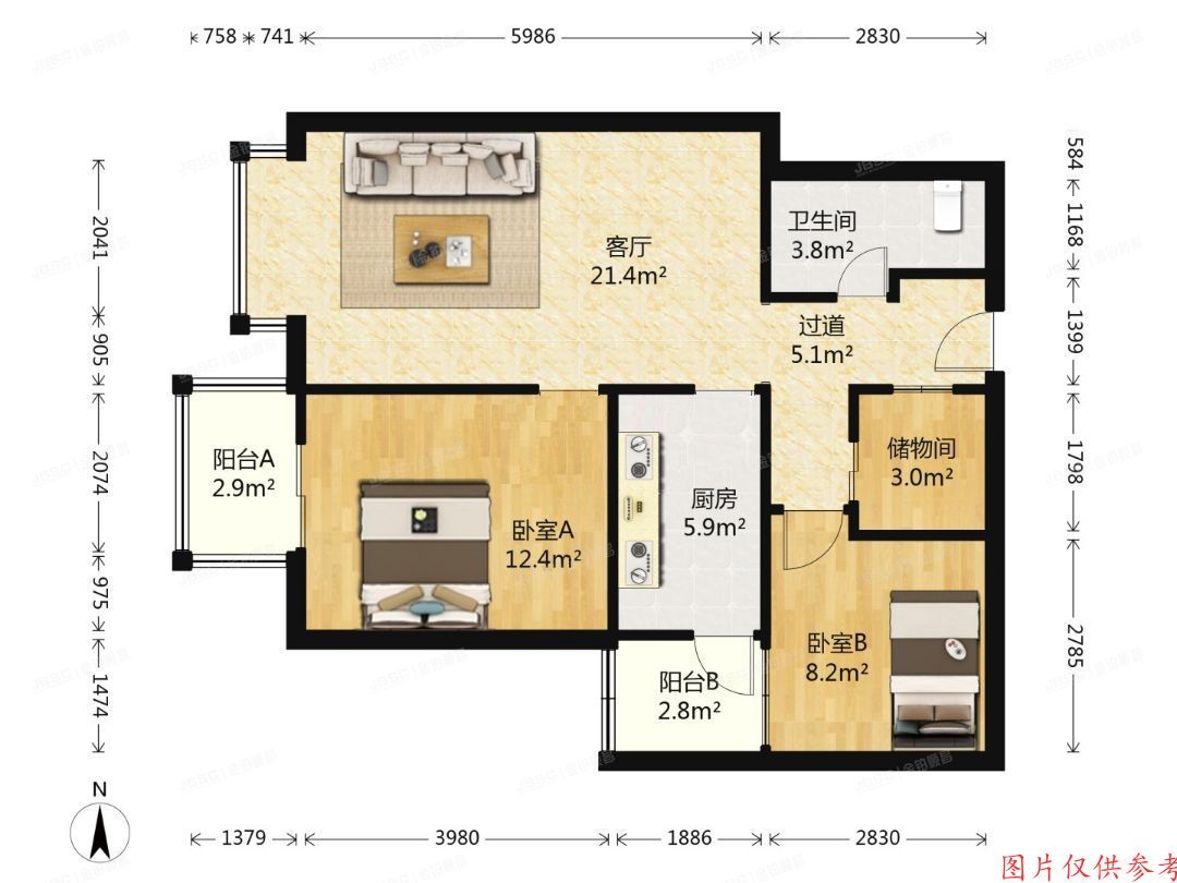 西城区 马连道南街2号院7号楼17层1703号（丽阳四季）