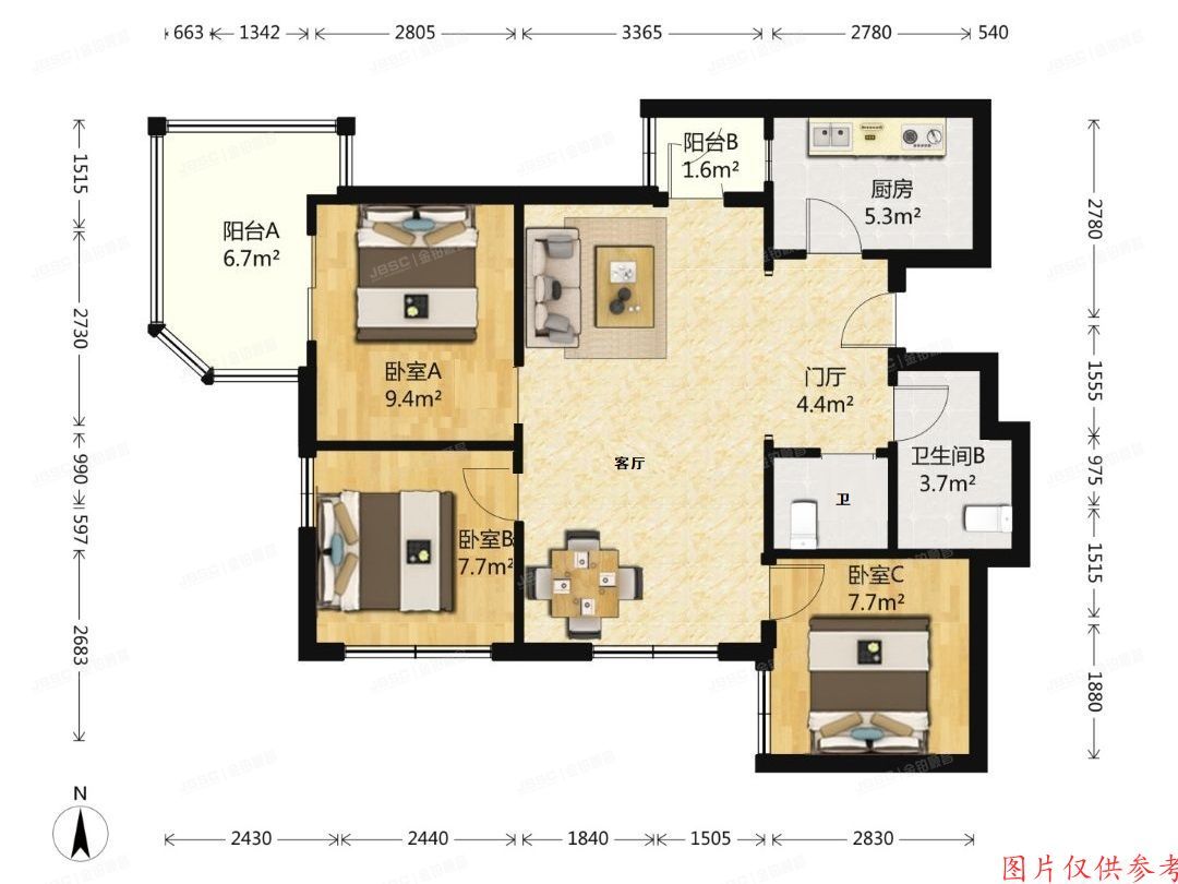 丰台区 造甲村南里11号楼16层1606（宝丰大厦）