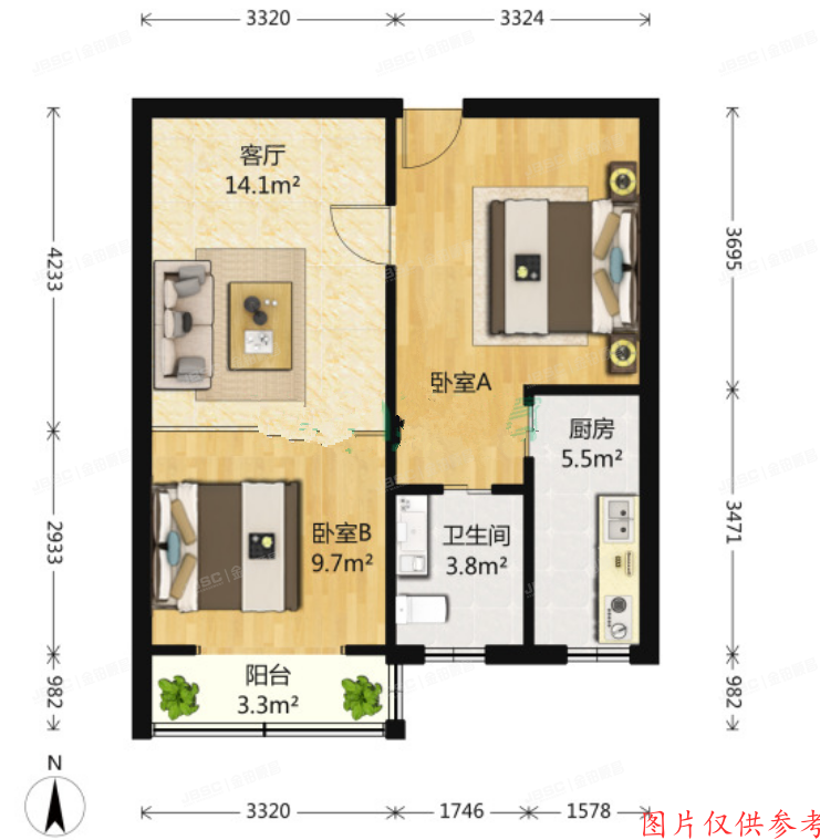 房山区-良乡 西潞园三里2号楼1层3单元312号